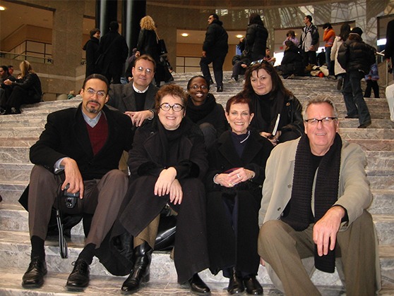 Phil Freelon, Gail Lord, Janera Solomon, and other members of the MoAD team on study tour to World Trade Center site